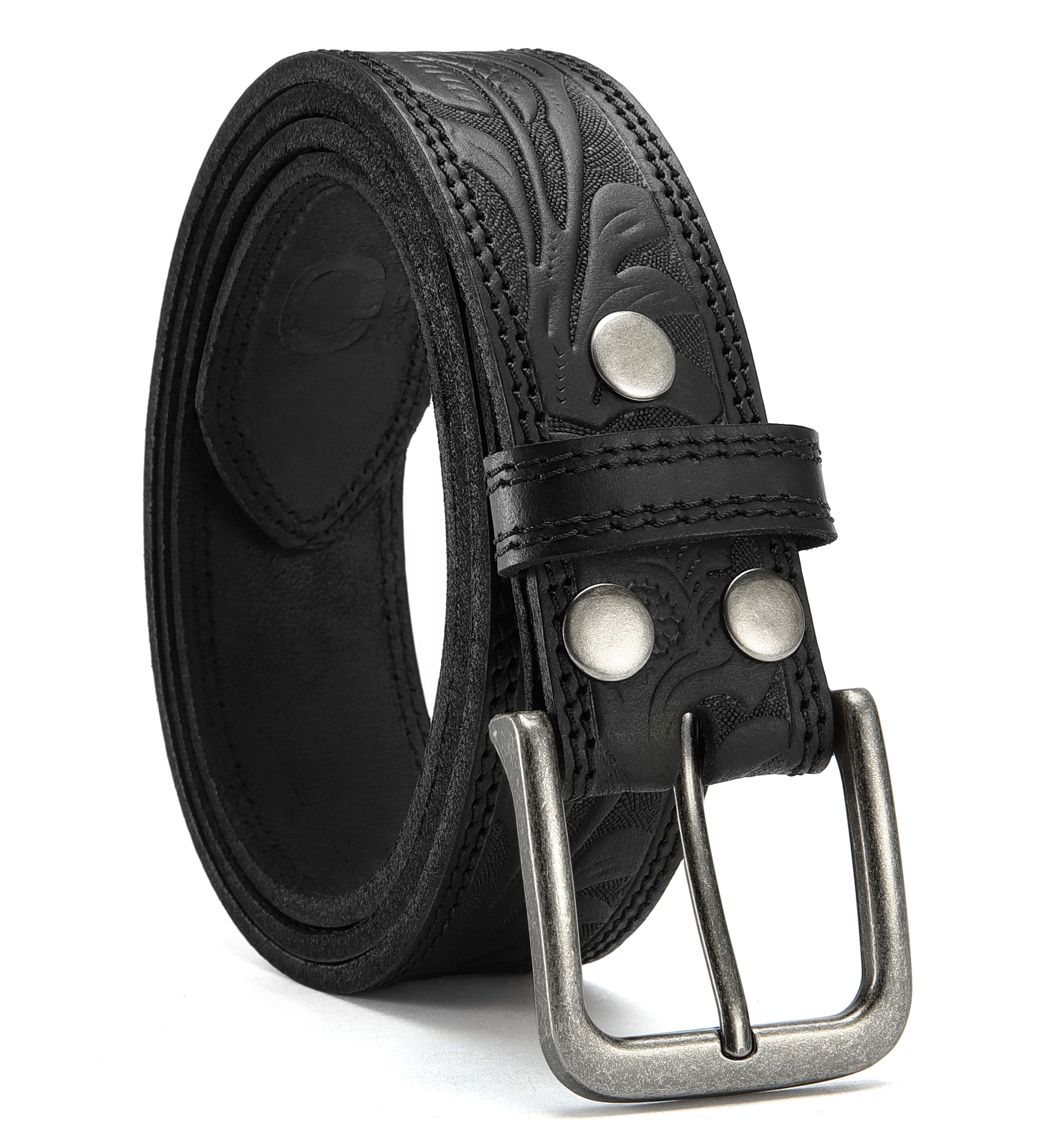 CHAOREN Mens Belts Casual for Jeans - Full-Grain Leather, Durable Cowhide