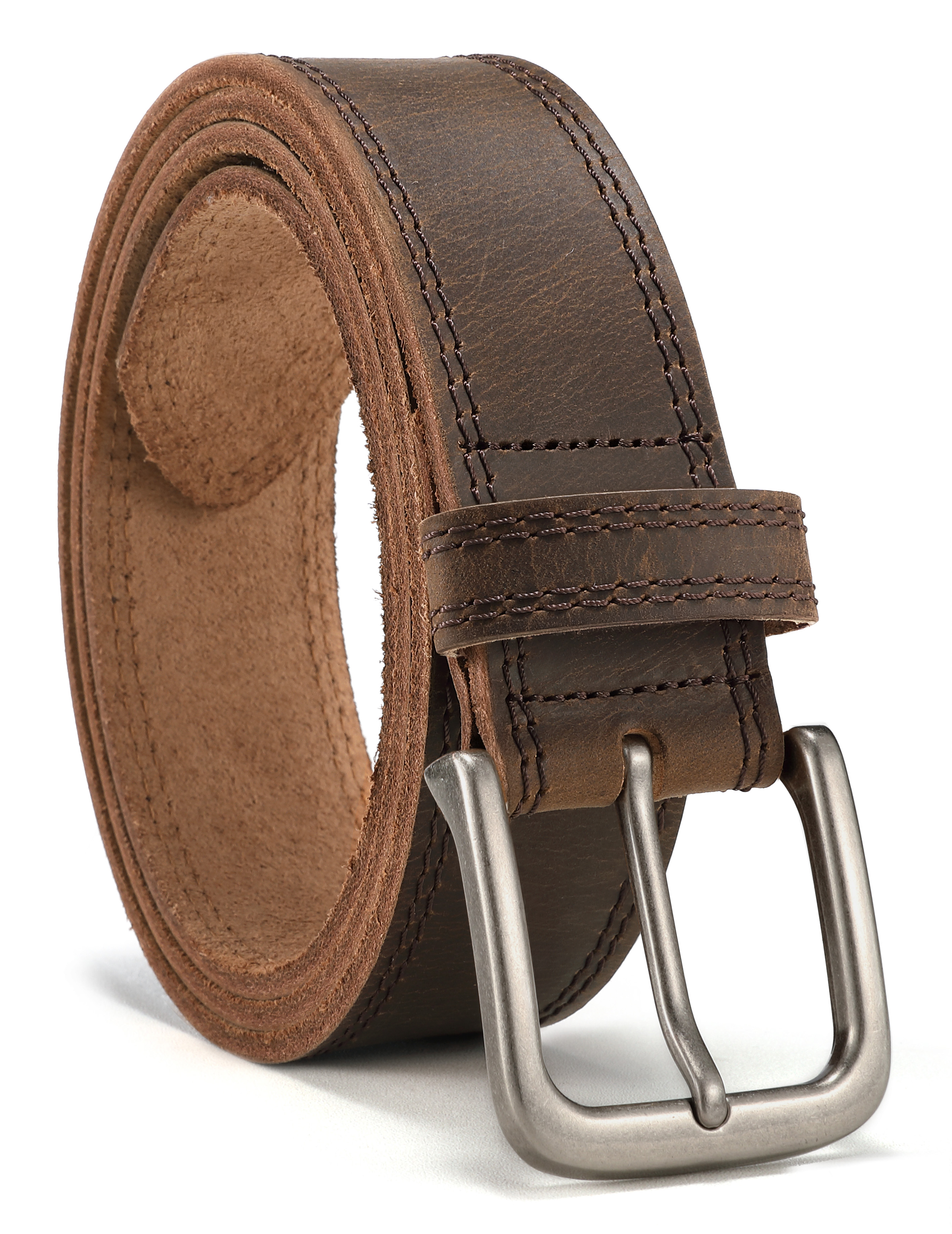 CHAOREN Mens Belts Casual for Jeans - Full-Grain Leather, Durable Cowhide
