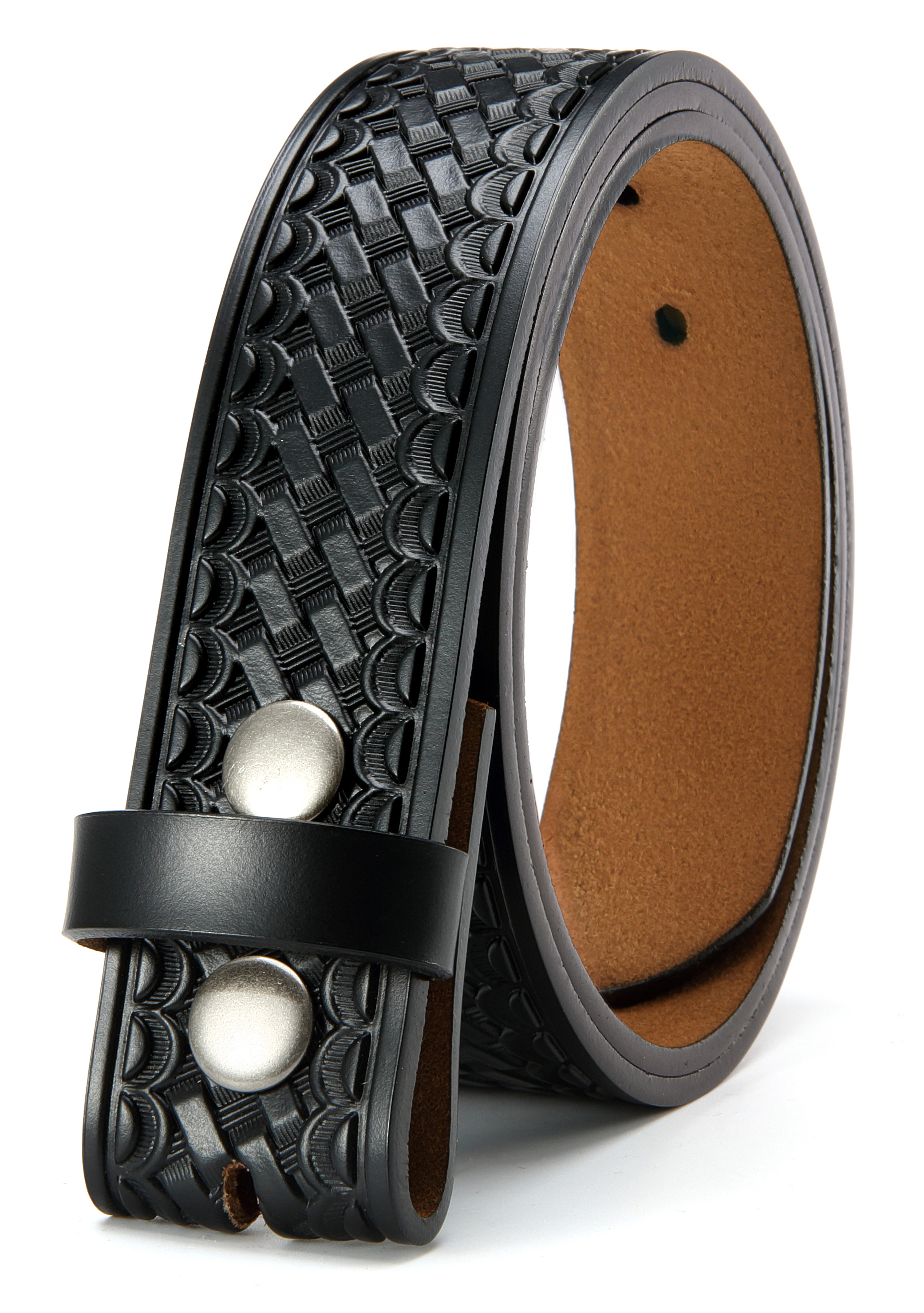 CHAOREN Western Belts for Men without Buckle - Cowboy Belt 1.5" Full Grain Leather Belt for Jeans - One Solid Piece Leather