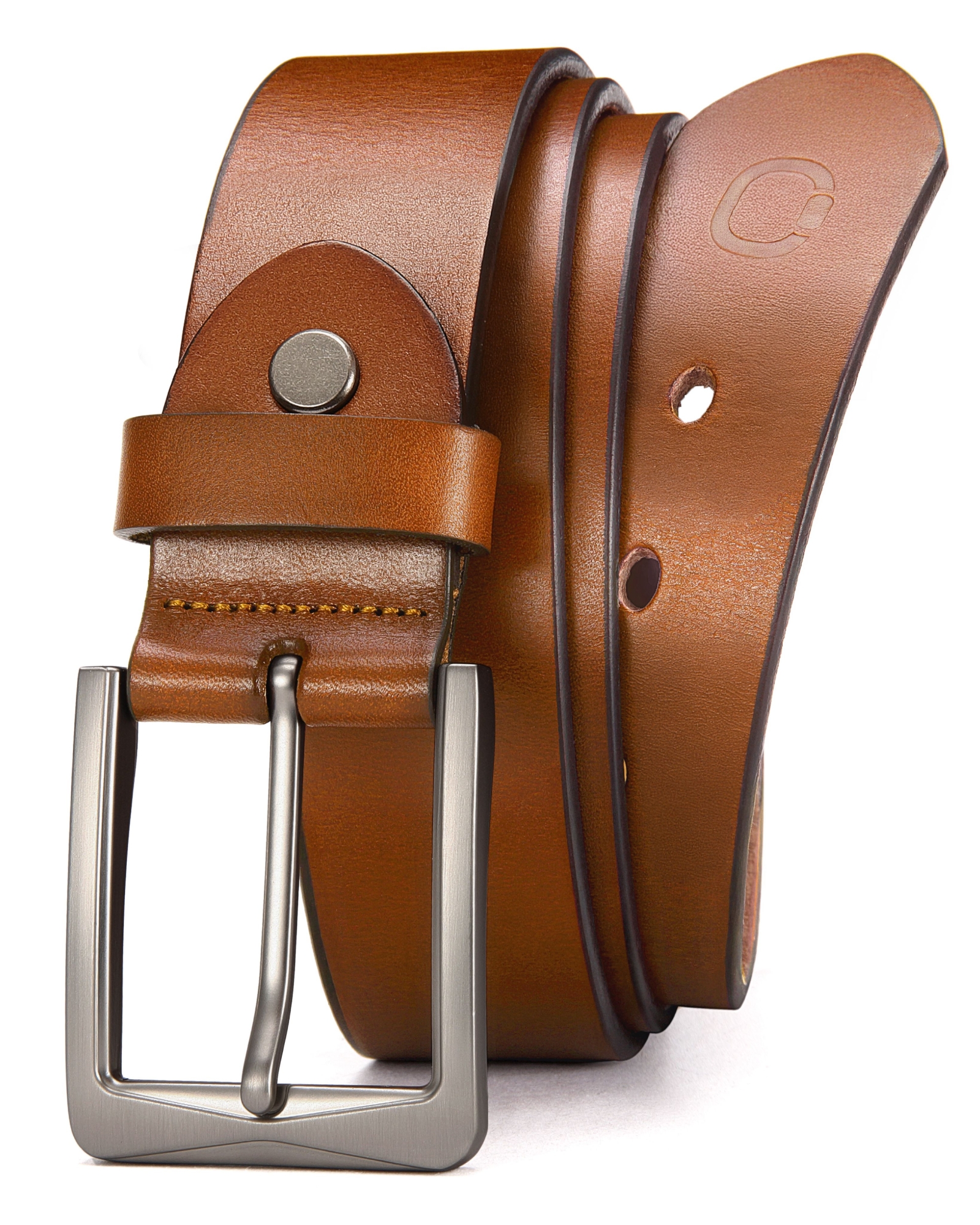 CHAOREN 1.5" Mens Belts Leather - Italian Full Grain Leather Belts - Ideal for Casul Jeans & Work Wear