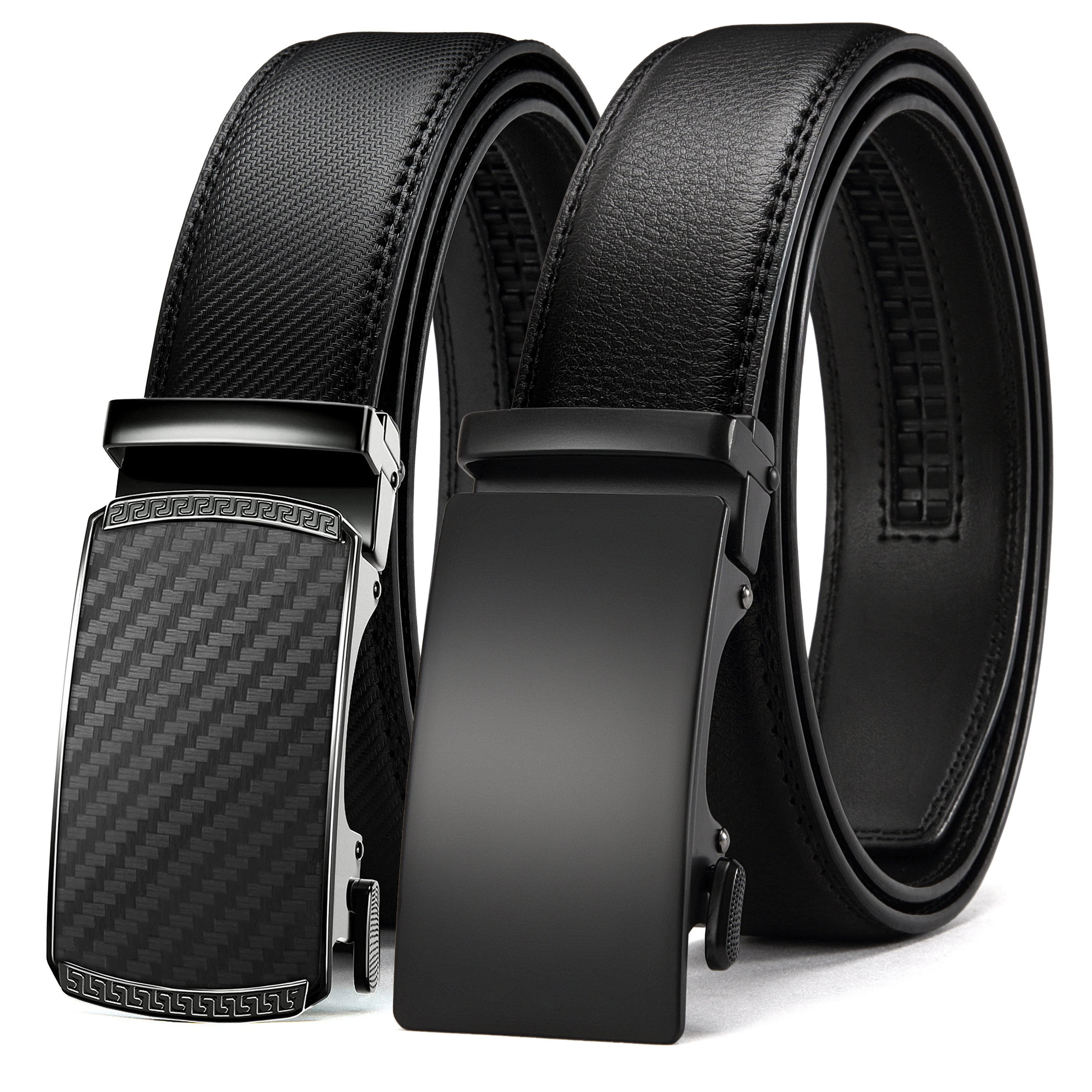 CHAOREN Leather Ratchet Belt Men 2 Pack - Customizable Fit, Effortless Style (35mm)