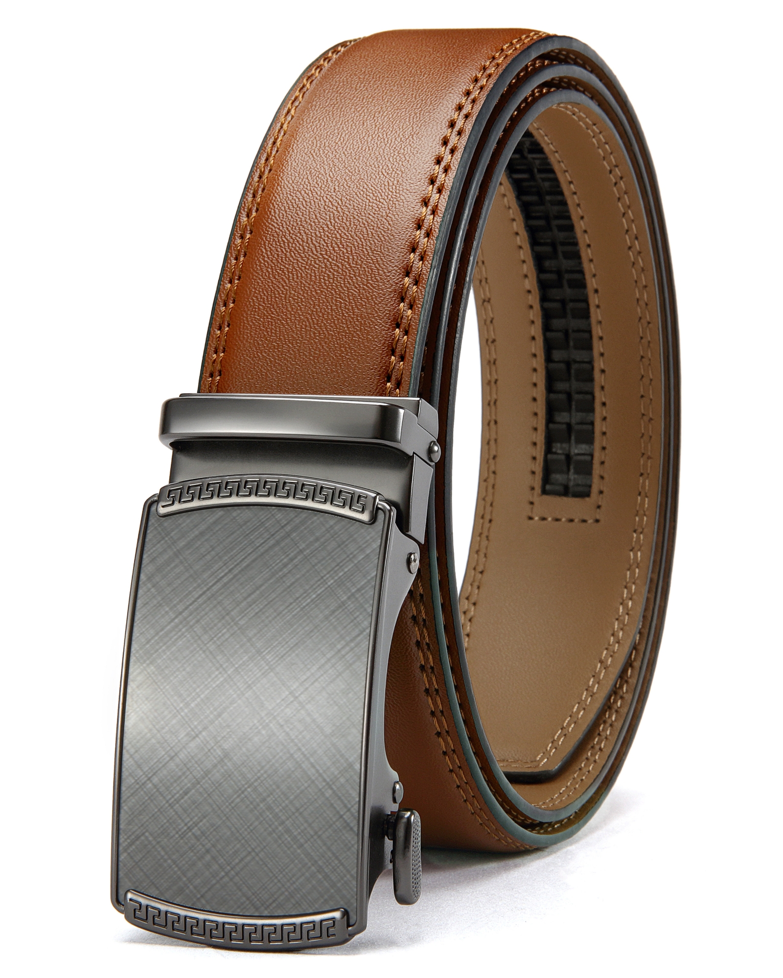 CHAOREN Mens Belt Leather Ratchet Belt - Customizable Fit, Effortless Style (35mm)