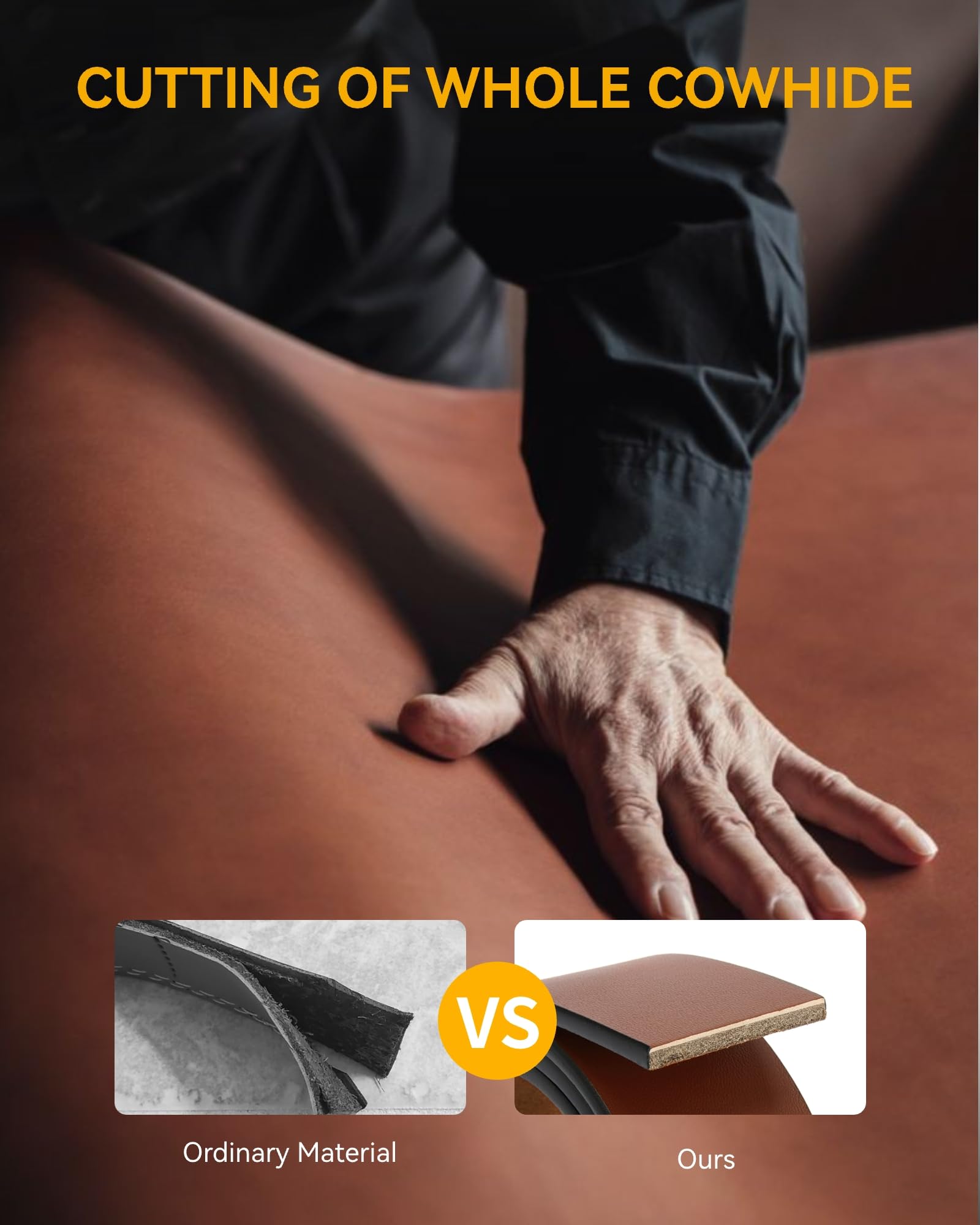 CHAOREN Leather Belt for Men - 35mm Men Belts for Jeans Casual and Dress - Mens Gift for Him