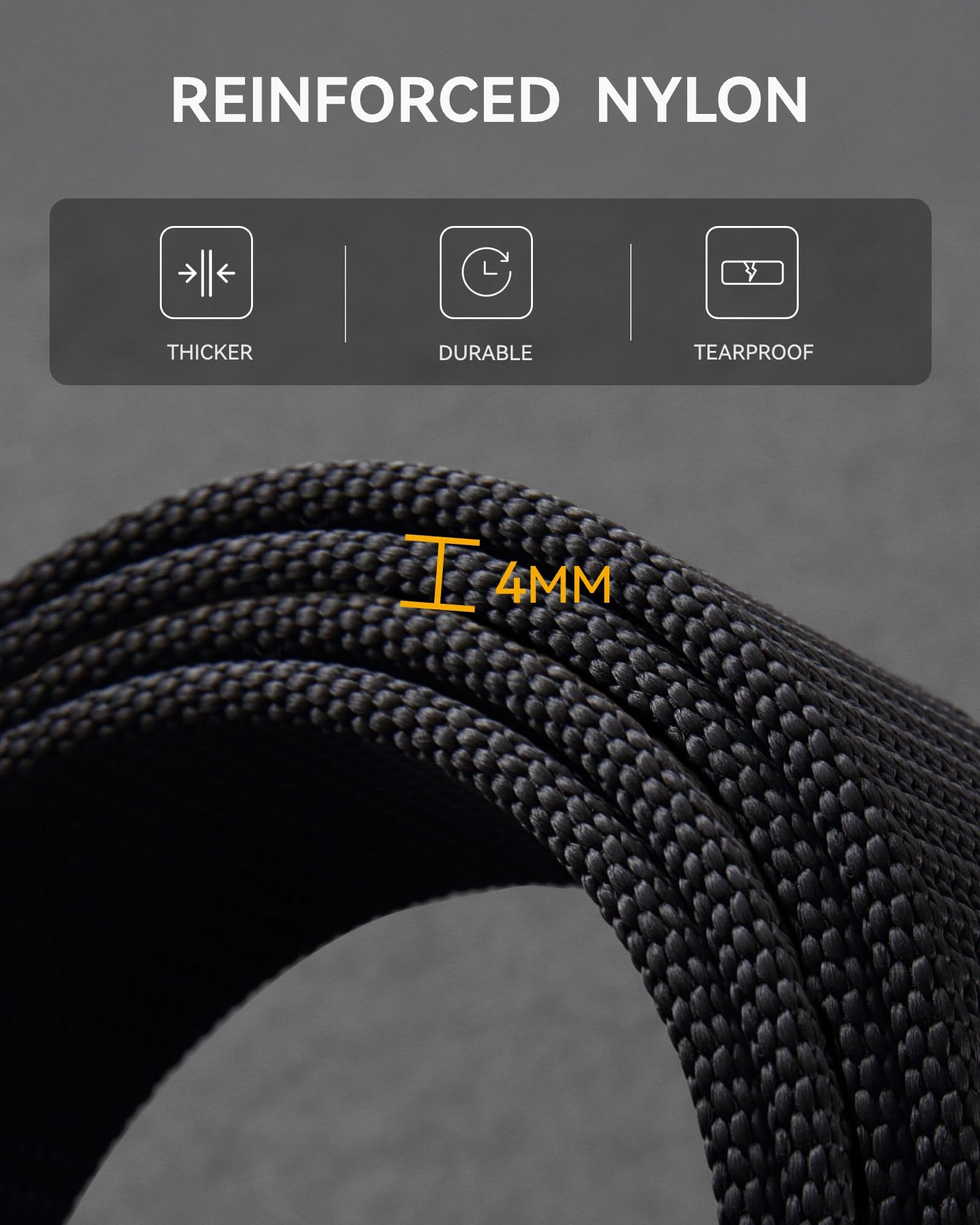 CHAOREN 1.5" Nylon Ratchet Belts for Men - Adjustable Casual Work Belt with Slide Buckle - Trim to Fit