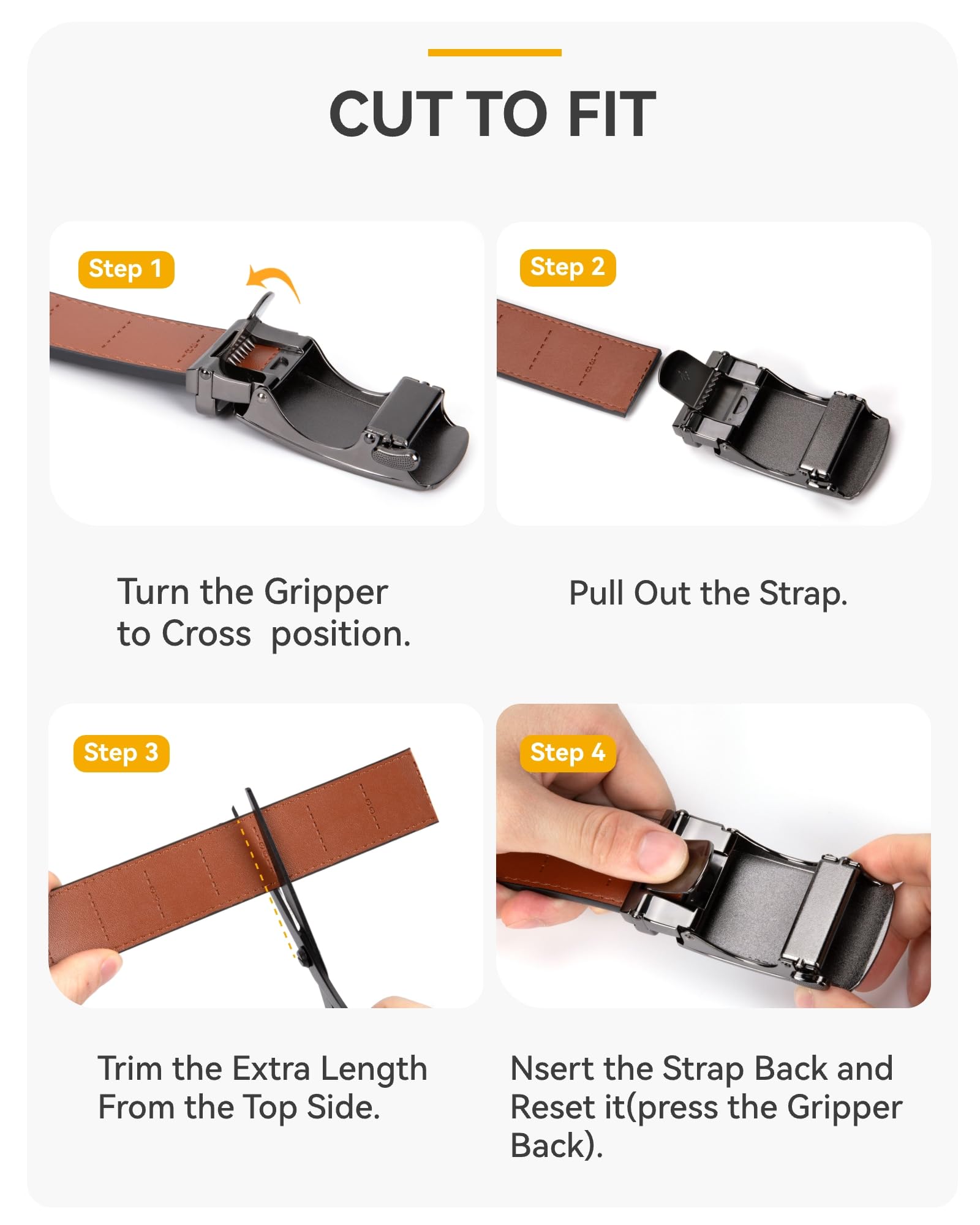 CHAOREN Leather Ratchet Belt Men 2 Pack - Customizable Fit, Effortless Style (35mm)