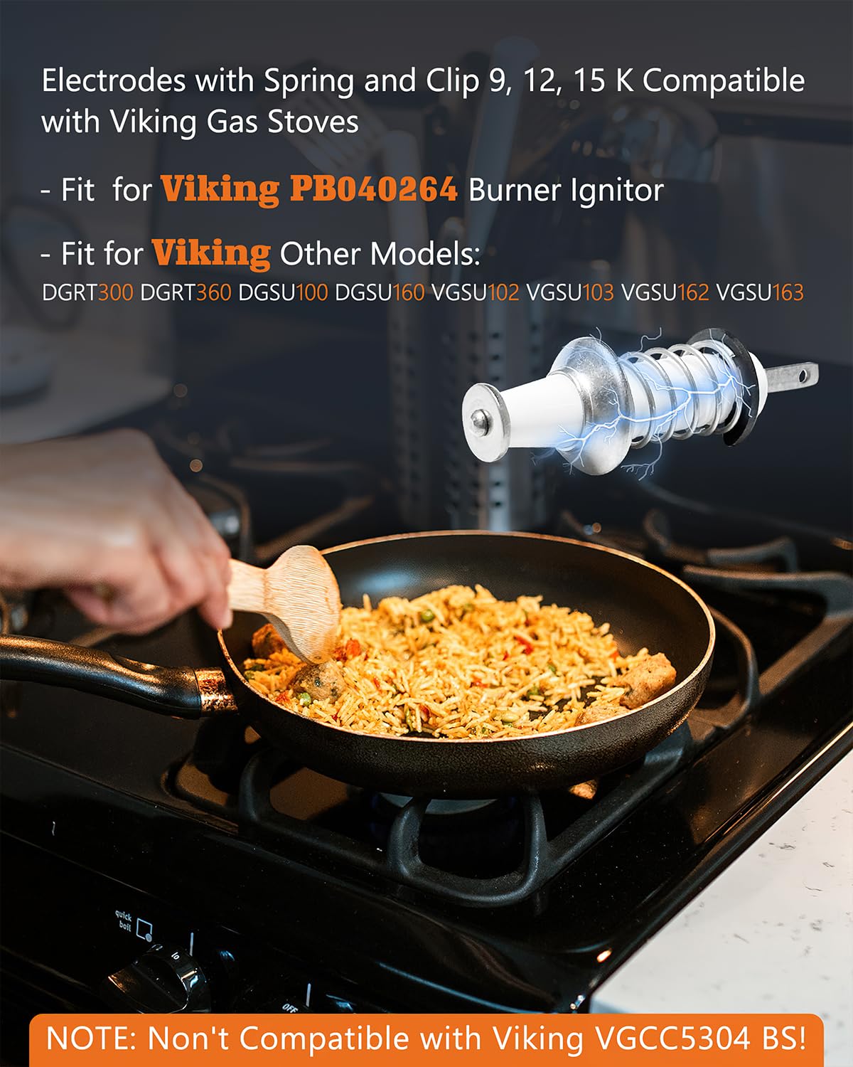  Replace for Viking Gas Range Burner Ignitor, PB040264 Spark-YAOAWE