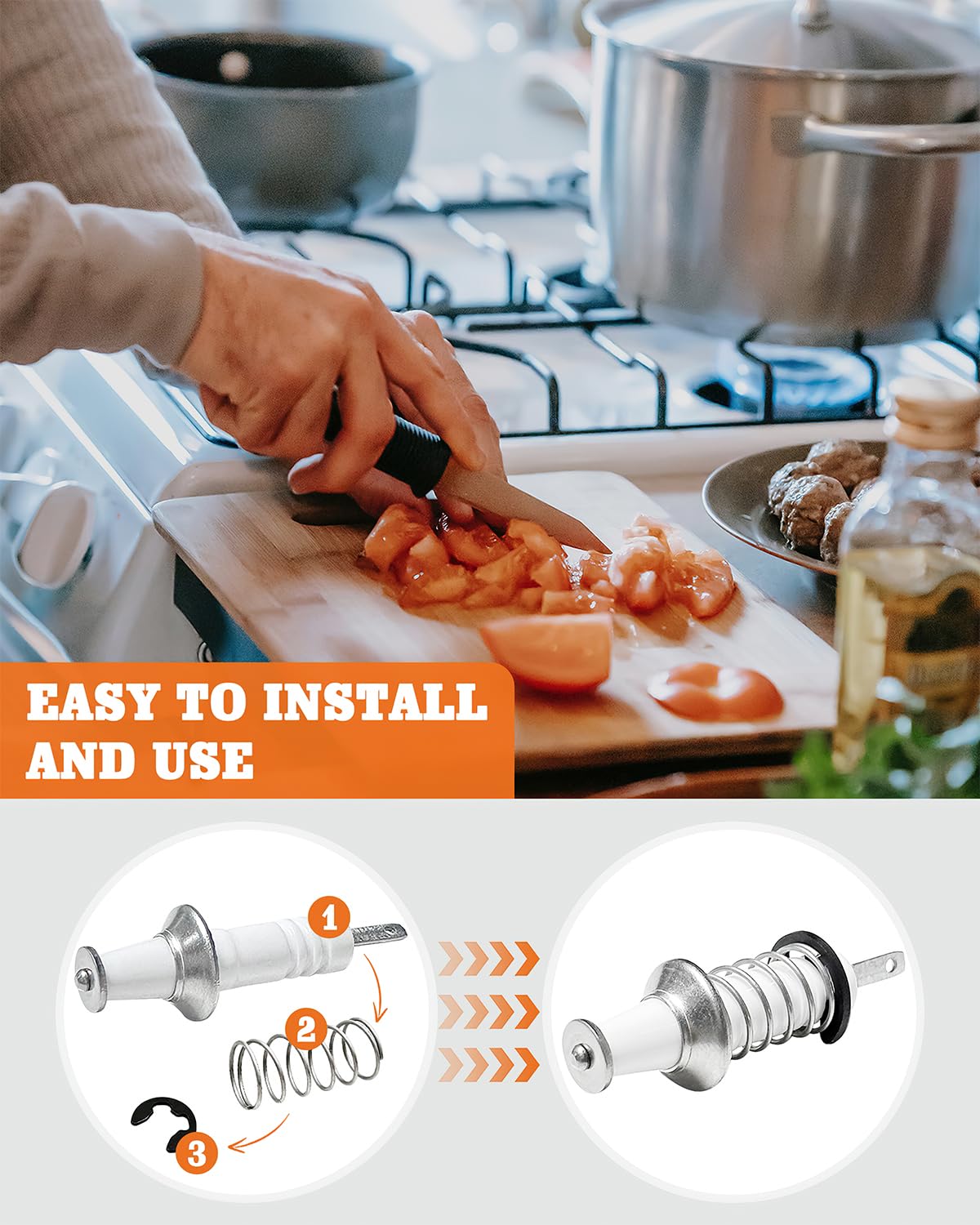  Replace for Viking Gas Range Burner Ignitor, PB040264 Spark-YAOAWE