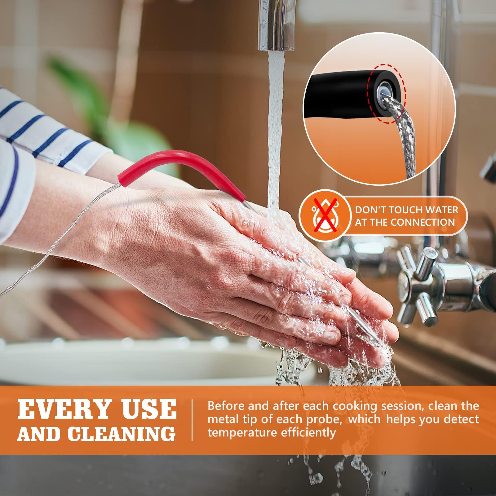 Meat Probes For Pit Boss Pellet Grills with Clips Holders-YAOAWE