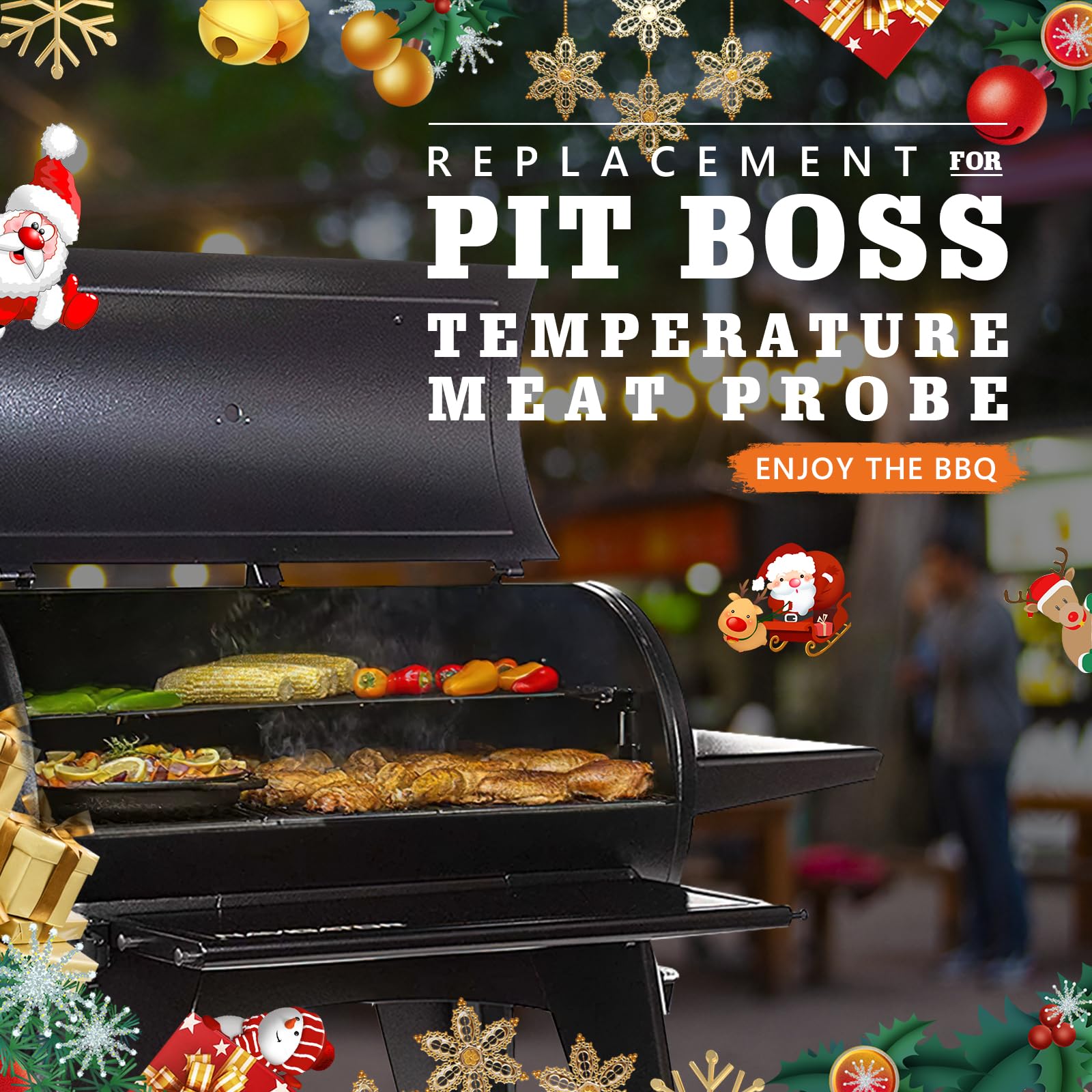 Meat Probes For Pit Boss Pellet Grills with Clips Holders-YAOAWE