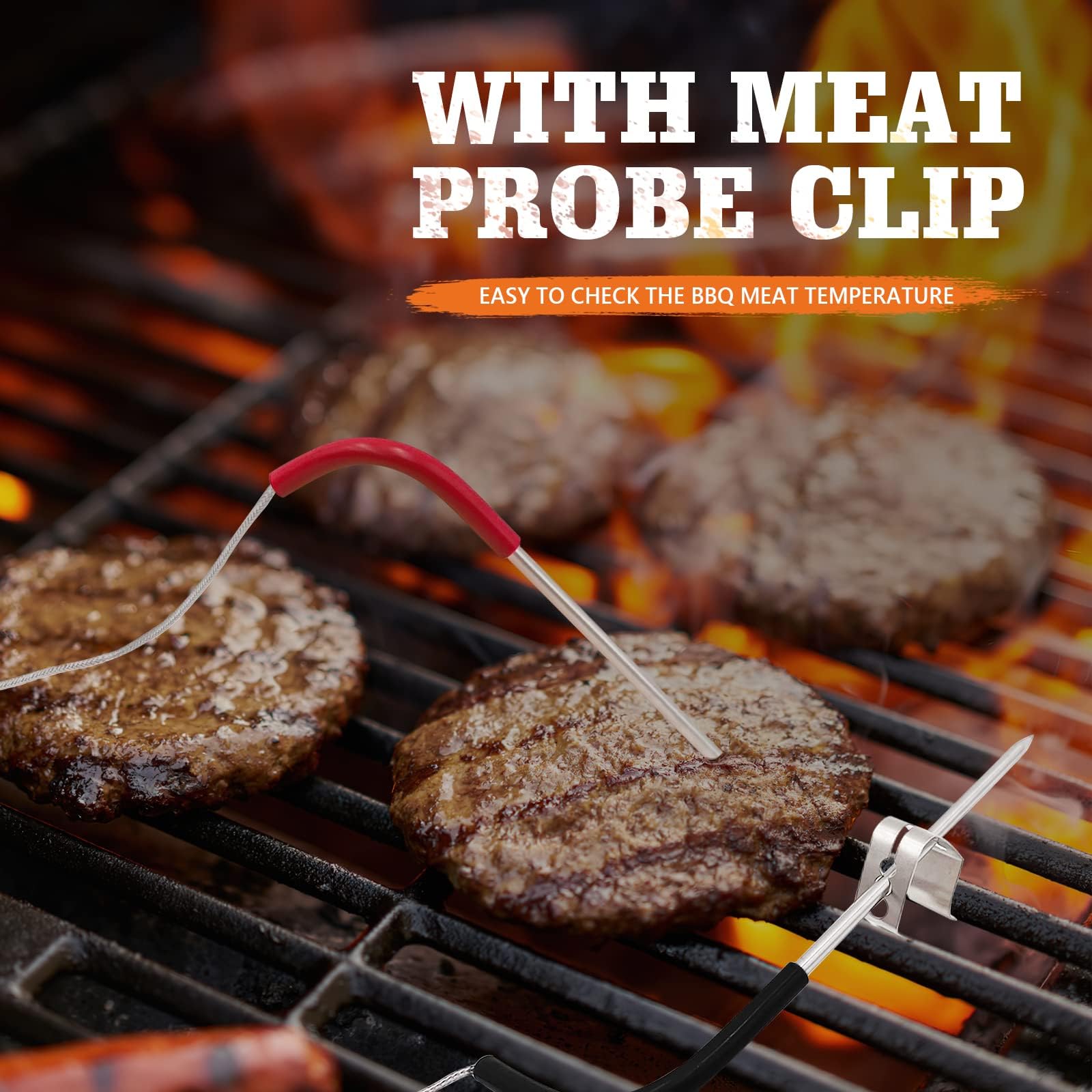 Meat Probes For Pit Boss Pellet Grills with Clips Holders-YAOAWE