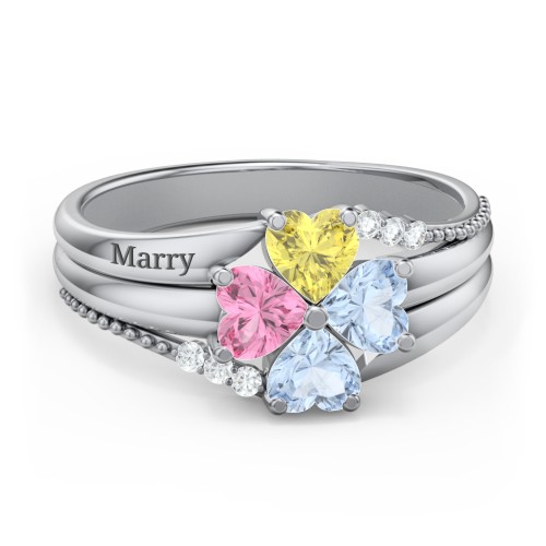 Heart Cluster Ring