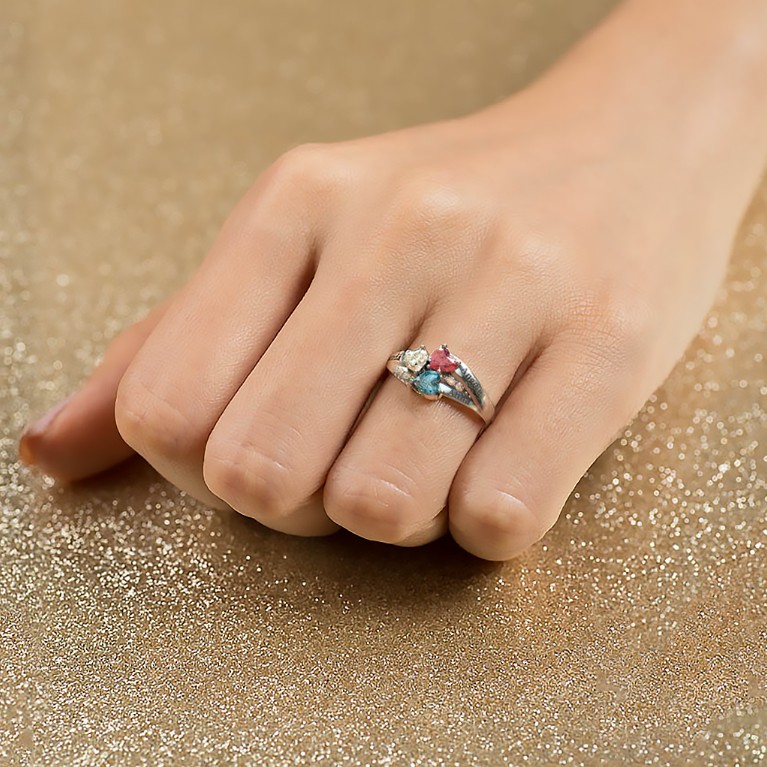 Heart Cluster Ring