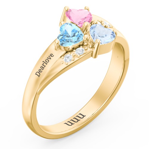 Heart Cluster Ring