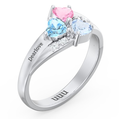 Heart Cluster Ring