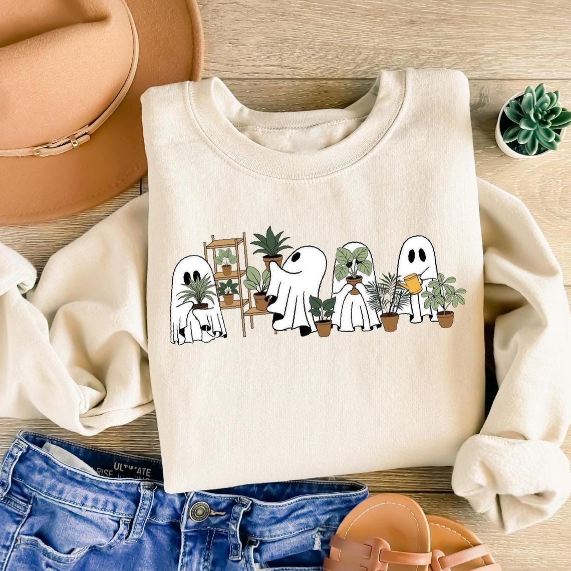 Womens Ghost Plant Sweatshirt