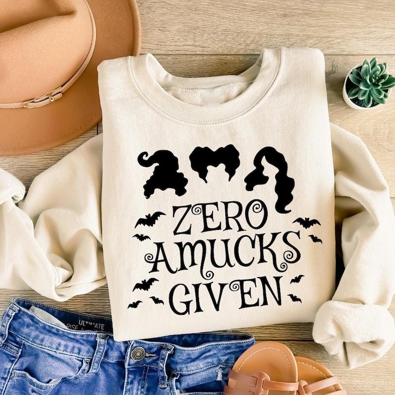 Zero Amucks Given Witch Sweatshirt