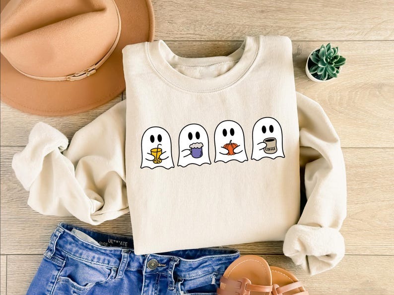 Cute Spooky Coffee Sweatshirt