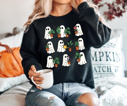 Night Ghost Plant Halloween Sweatshirt