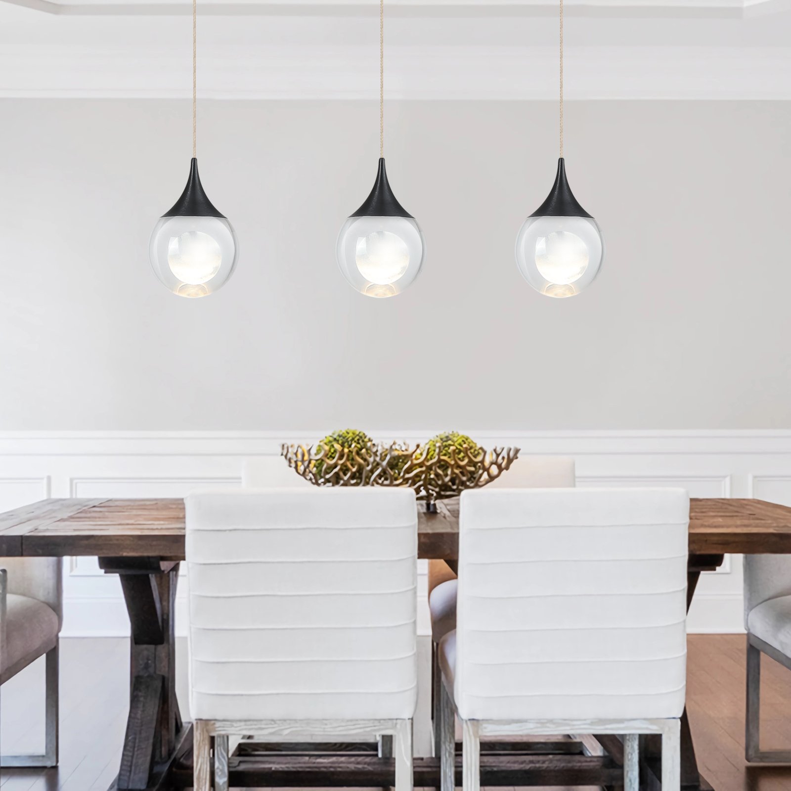 JoollySun Crystal LED Dimmable Pendant Light