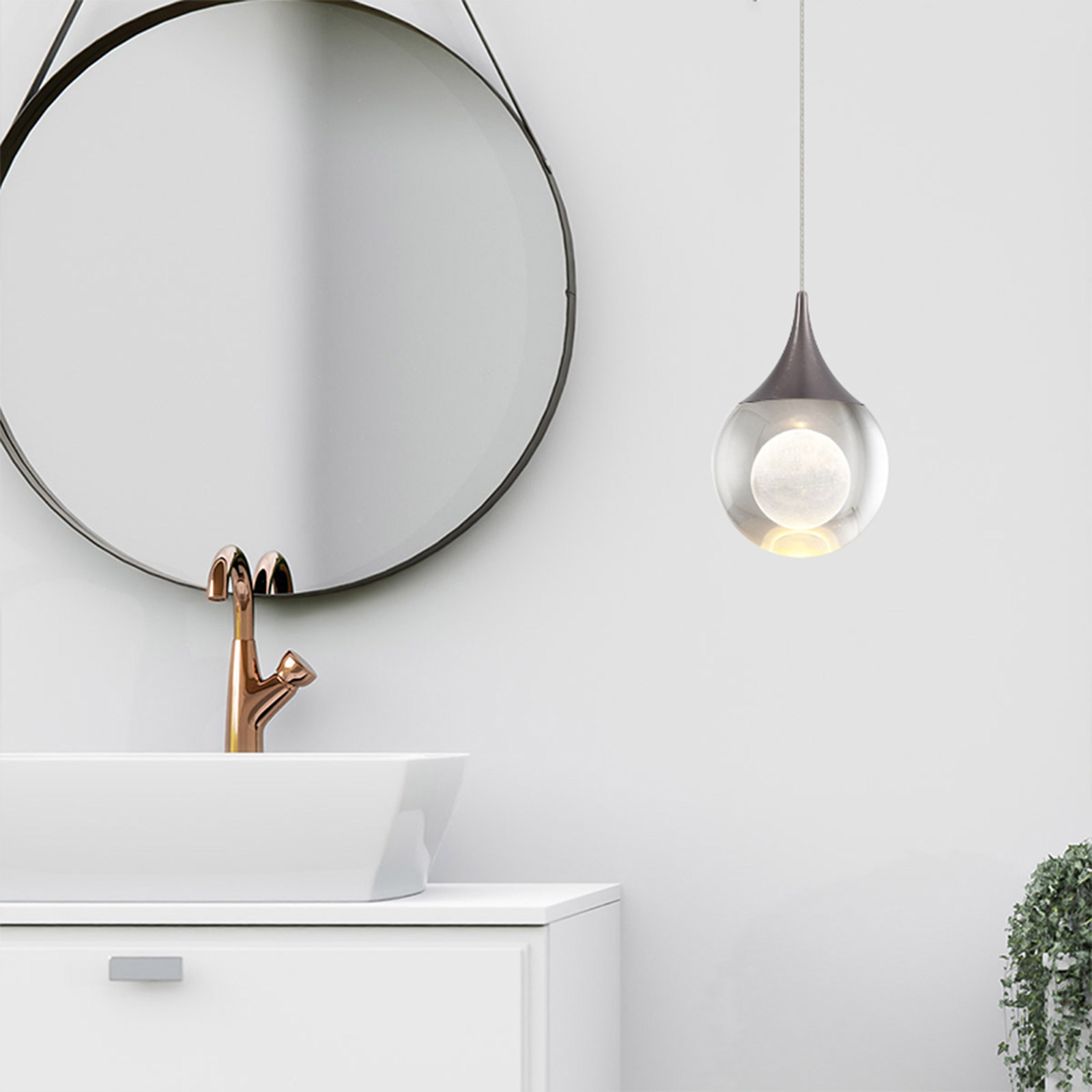 JoollySun Crystal Mini Pendant Light Tri-color