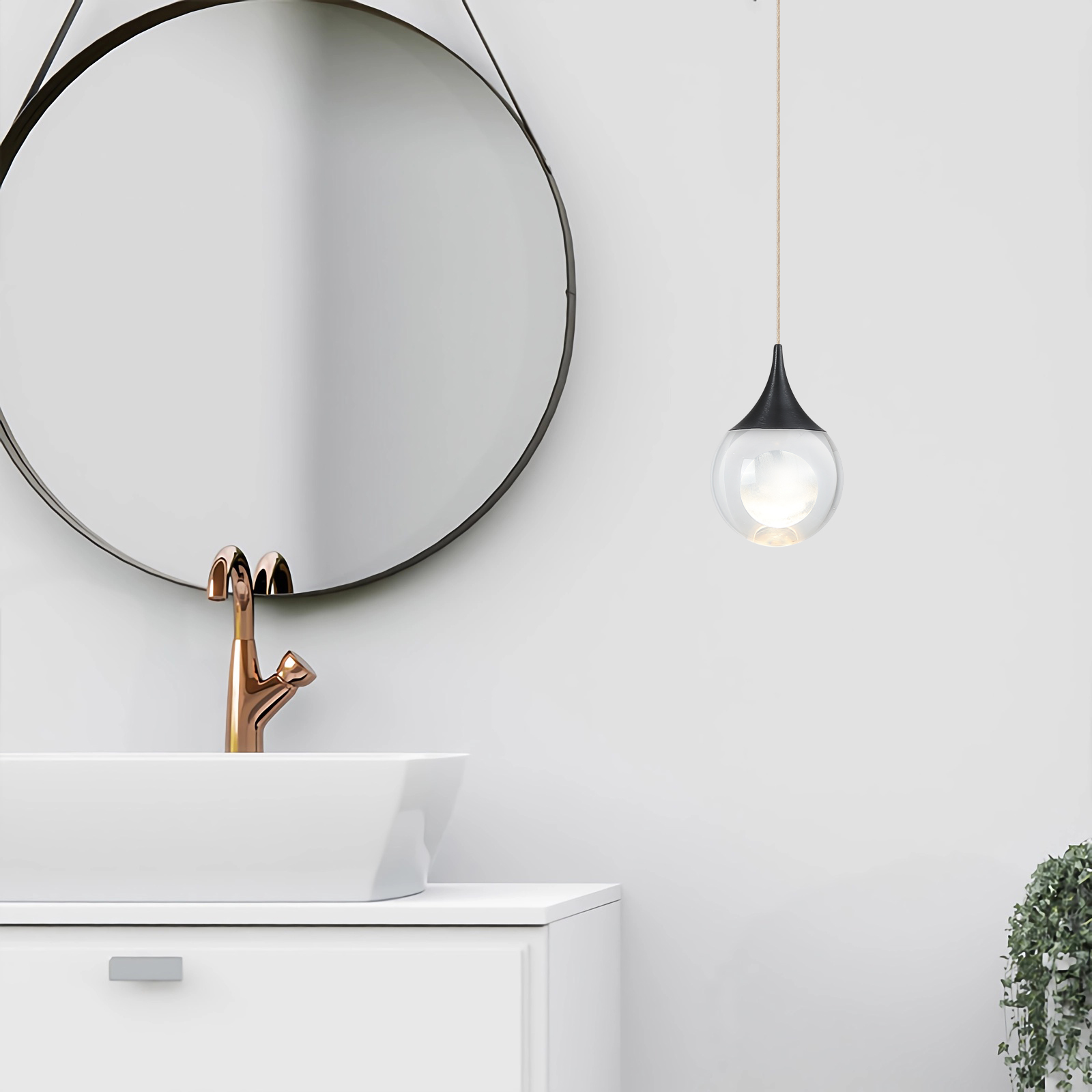 JoollySun Crystal LED Dimmable Pendant Light