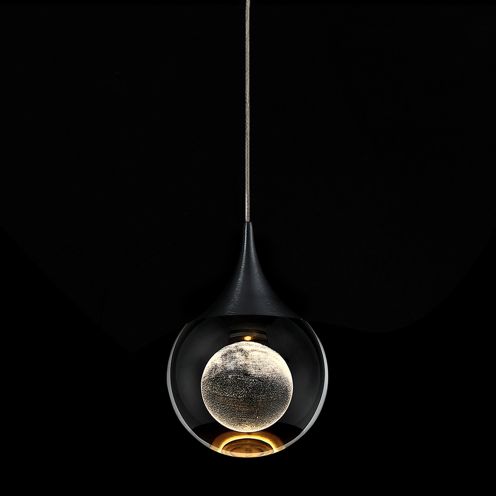 JoollySun Crystal LED Dimmable Pendant Light