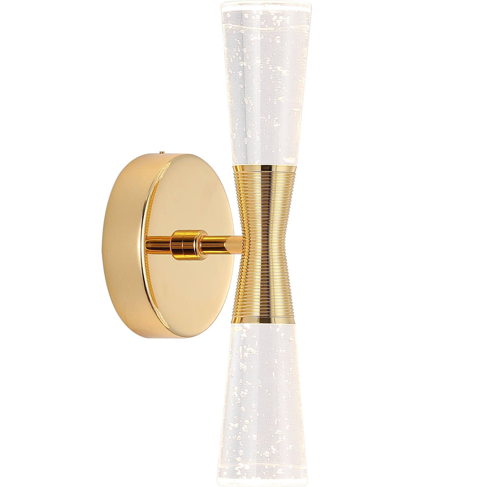 JoollySun Modern Crystal Wall Sconce - Polished Gold 