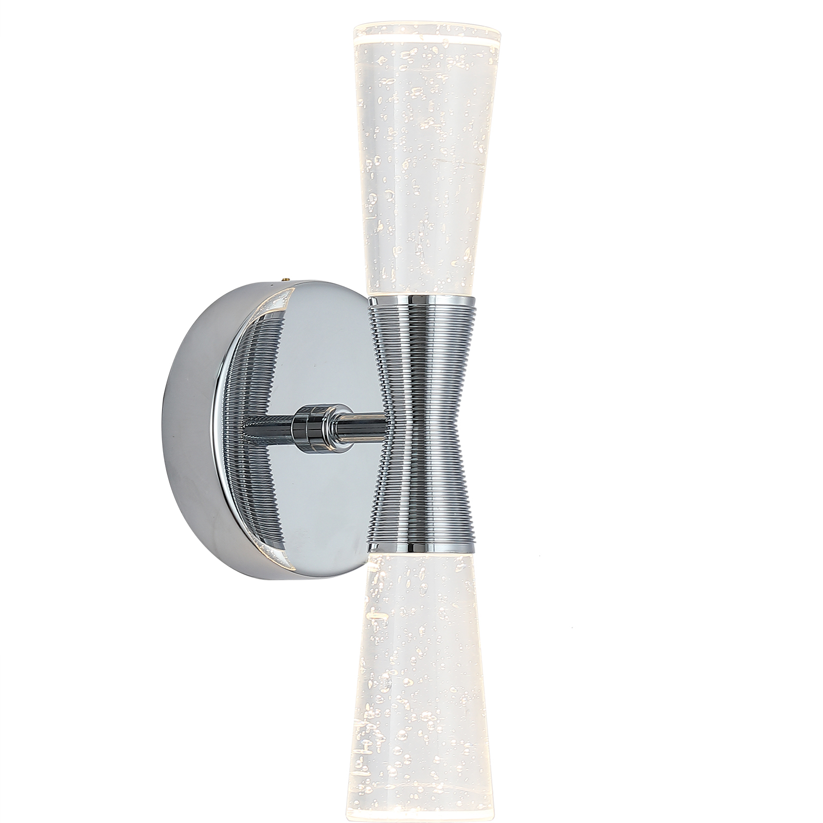 JoollySun Modern Crystal Wall Sconce - Polished Chrome 