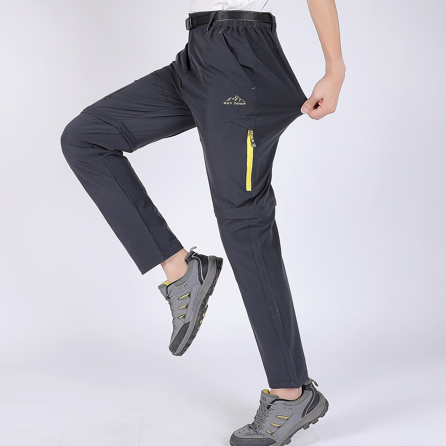 Men's Convertible Pants / Zip Off Outdoor Fishing Travel Hiking Cargo Work Safari Pants Trousers Summer Waterproof Quick Dry Lightweight Breathable Elastane Zipper Pocket Elastic Waist Bottoms