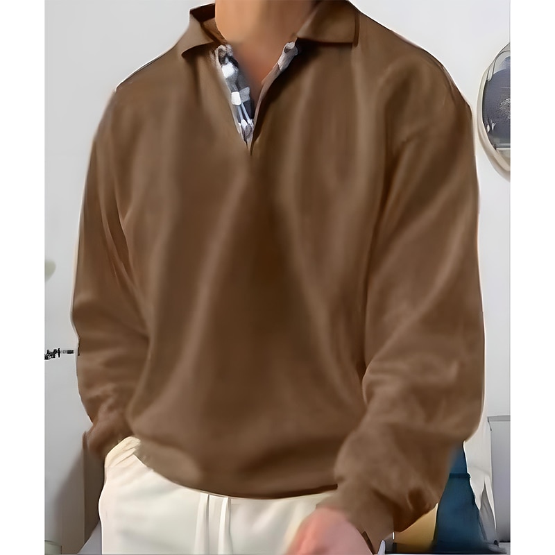 Men's Sweatshirt Pullover Hoodie Sweatshirt Pullover Button Up Hoodie Black White Pink Red Blue Lapel Plain Patchwork Sports & Outdoor Casual Daily Streetwear Cool Sportswear Spring &  Fall Clothing