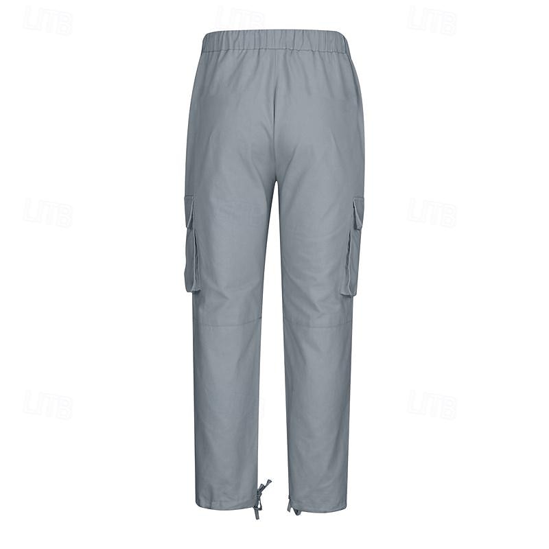 Men's Cargo Pants Tactical Pants Trousers Elastic Waist Multi Pocket Straight Leg Plain Wearable Outdoor Daily Camping & Hiking Fashion Classic Black Army Green