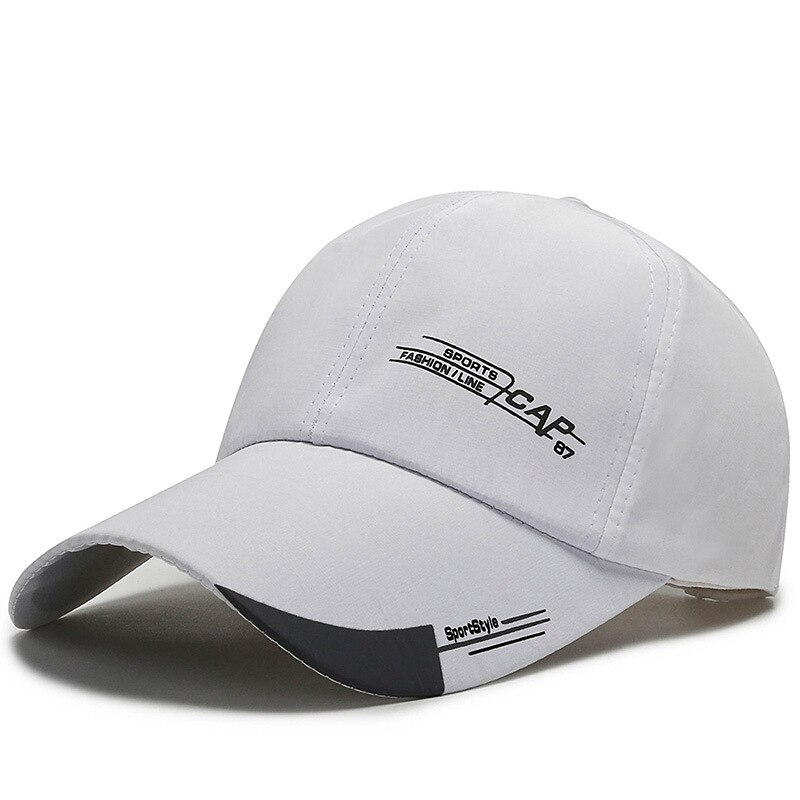 Men's Baseball Cap Black White Polyester Print Fashion Classic & Timeless Chic & Modern Outdoor Daily Letter Portable Breathable