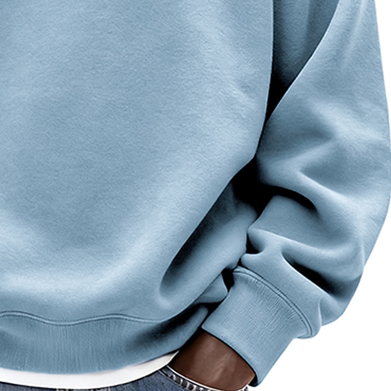 Men's Sweatshirt Pullover Hoodie Sweatshirt Pullover Black White Yellow Navy Blue Blue Crew Neck Plain Sports & Outdoor Casual Daily Streetwear Cool Sportswear All Seasons Clothing Apparel Hoodies