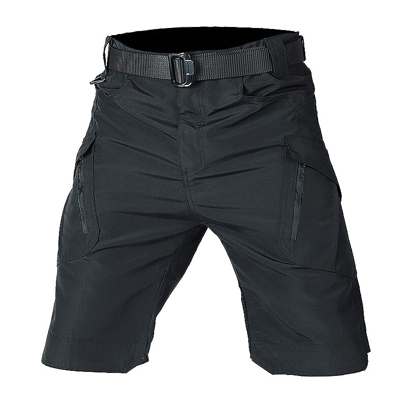 Men's Tactical Shorts Cargo Shorts Shorts Hiking Shorts Buttons Multi Pocket Plain Waterproof Wearable Knee Length Outdoor Camping & Hiking Military Athletic Black Green