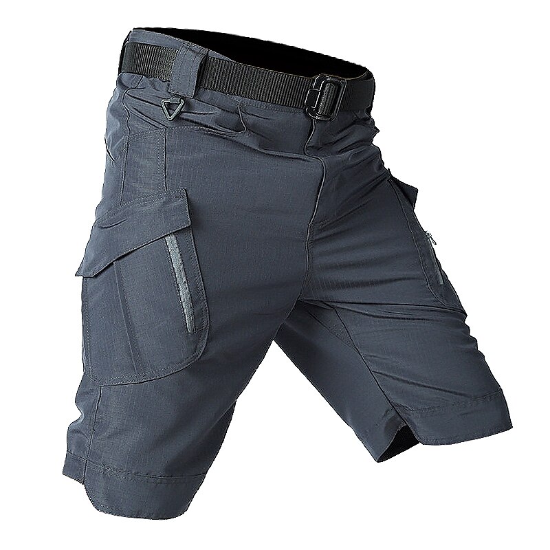 Men's Tactical Shorts Cargo Shorts Shorts Hiking Shorts Buttons Multi Pocket Plain Waterproof Wearable Knee Length Outdoor Camping & Hiking Military Athletic Black Green