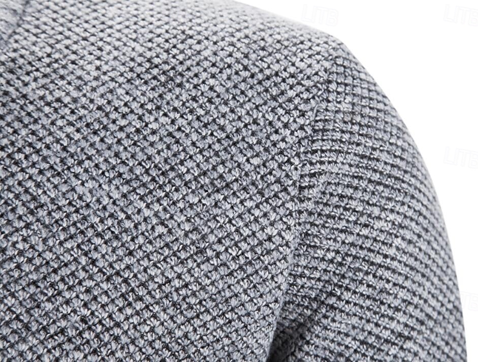 Men's Sweater Cardigan Fleece Sweater Knit Knitted Solid Color V Neck Stylish Daily Clothing Apparel Winter Red Blue S M L