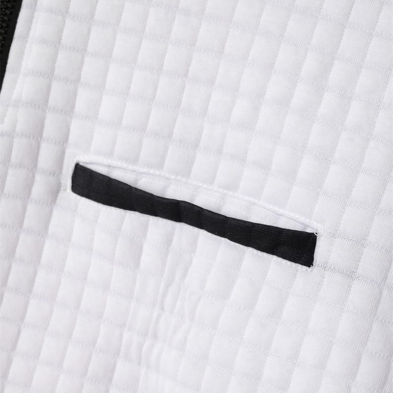 Men's Waffle Polo Shirt Quarter Zip Polo Daily Holiday Quarter Zip Long Sleeve Fashion Modern Plain Pocket Spring &  Fall Regular Fit Black White Navy Blue Orange Light Grey Dark Gray Waffle Polo