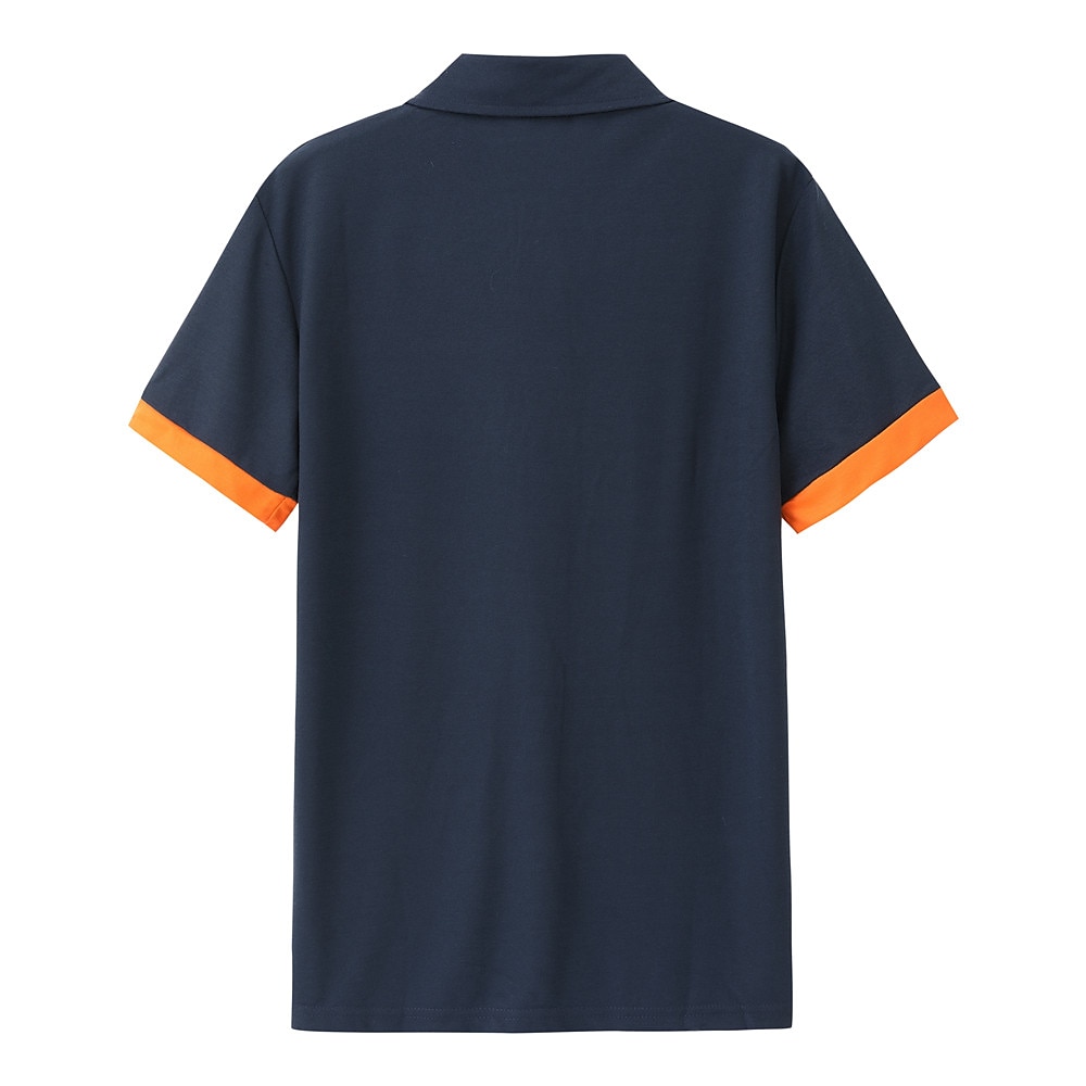 Men's Golf Shirt Polo Casual Sports Classic Short Sleeve Basic Casual Solid Color Plain Button Front Summer Spring Regular Fit Apple Green Light Pink Golden yellow Lake blue Yellow and Navy Black