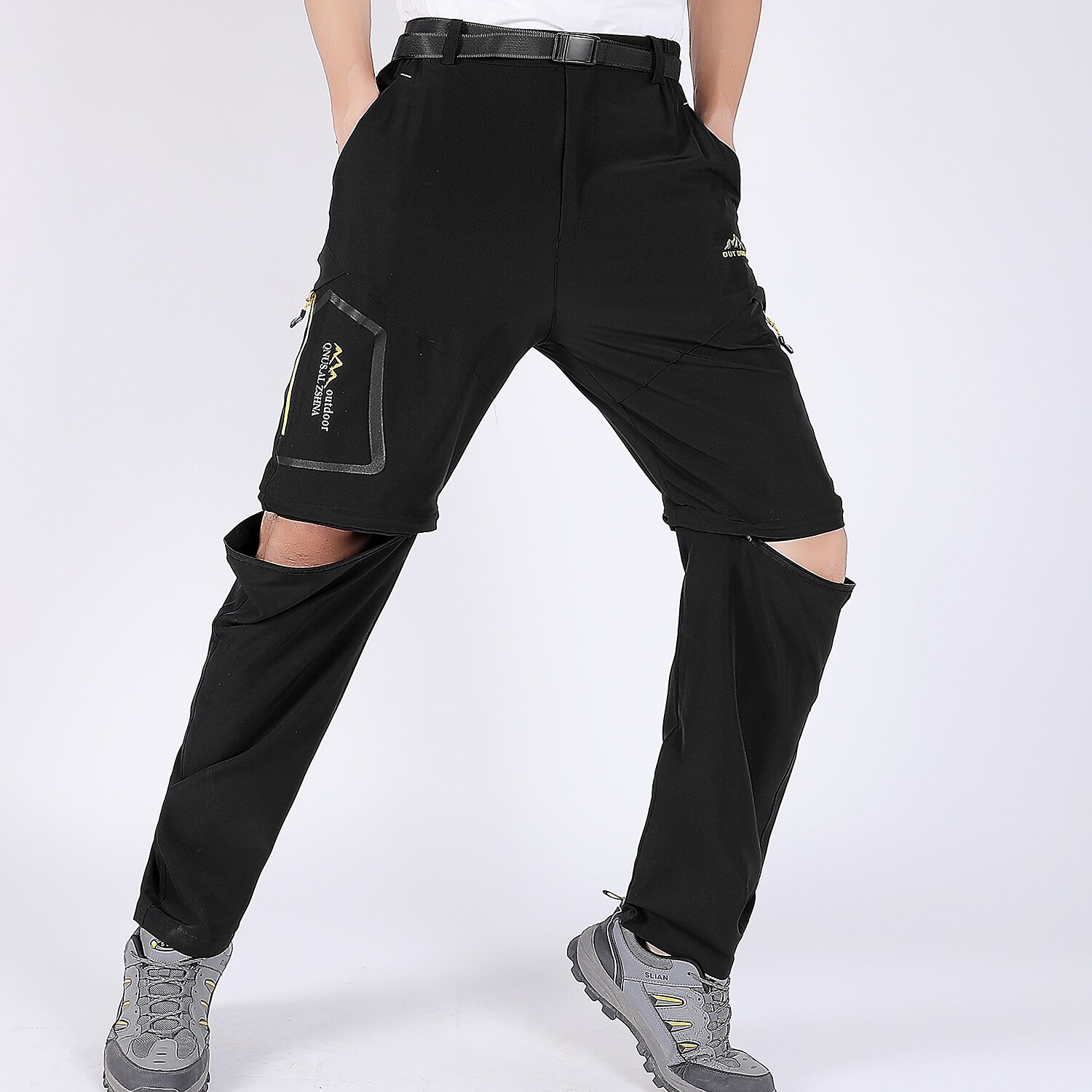 Men's Convertible Pants / Zip Off Outdoor Fishing Travel Hiking Cargo Work Safari Pants Trousers Summer Waterproof Quick Dry Lightweight Breathable Elastane Zipper Pocket Elastic Waist Bottoms