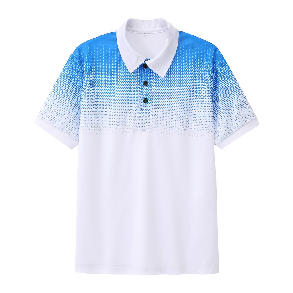 Men's Sport Polo Golf Shirt Casual Holiday Lapel Short Sleeve Fashion Basic Gradient Button Summer Regular Fit Wine Black White Navy Blue Orange Gray Sport Polo
