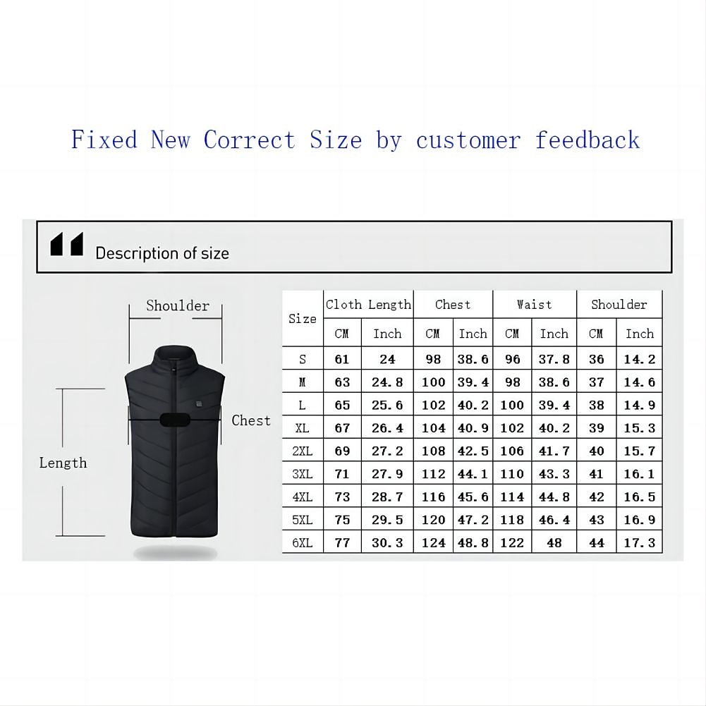 4/9 Heating Zones Vest Electric USB Heated Jacket by Graphene Men Women Warm Sportswear Coat For Camping Plus Size Snow Winter