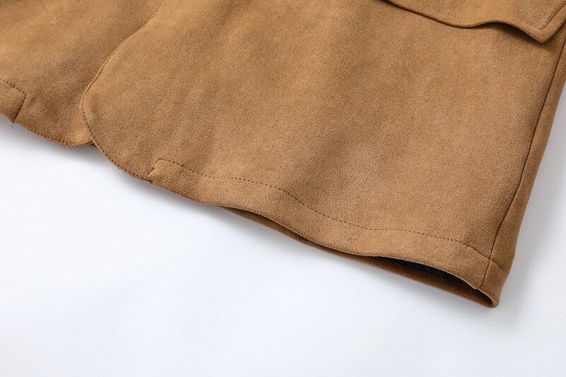 Men's Lightweight Jacket Casual Jacket Faux Suede Jacket Going out Soft Buckle Spring &  Fall Casual Stand Collar Regular Light Khaki Black Navy Blue Khaki Army Green Jacket