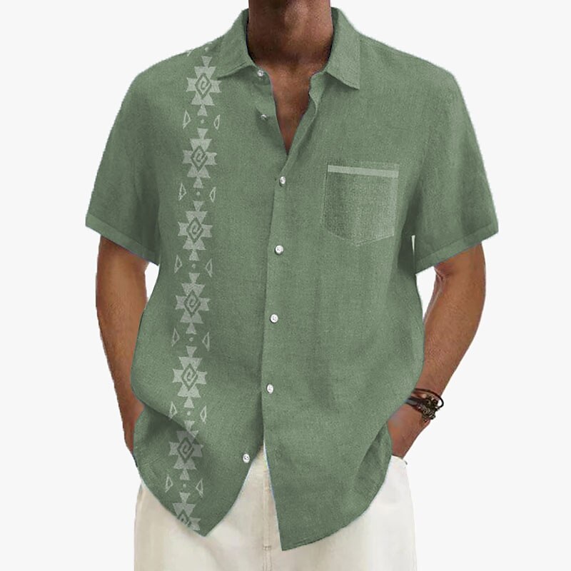 Men's Shirt Summer Hawaiian Shirt Graphic Shirt Aloha Shirt Floral Turndown Khaki+Khaki Black Light Green Navy Blue Royal Blue 3D Print Outdoor Street Short Sleeve 3D Print Button-Down Clothing