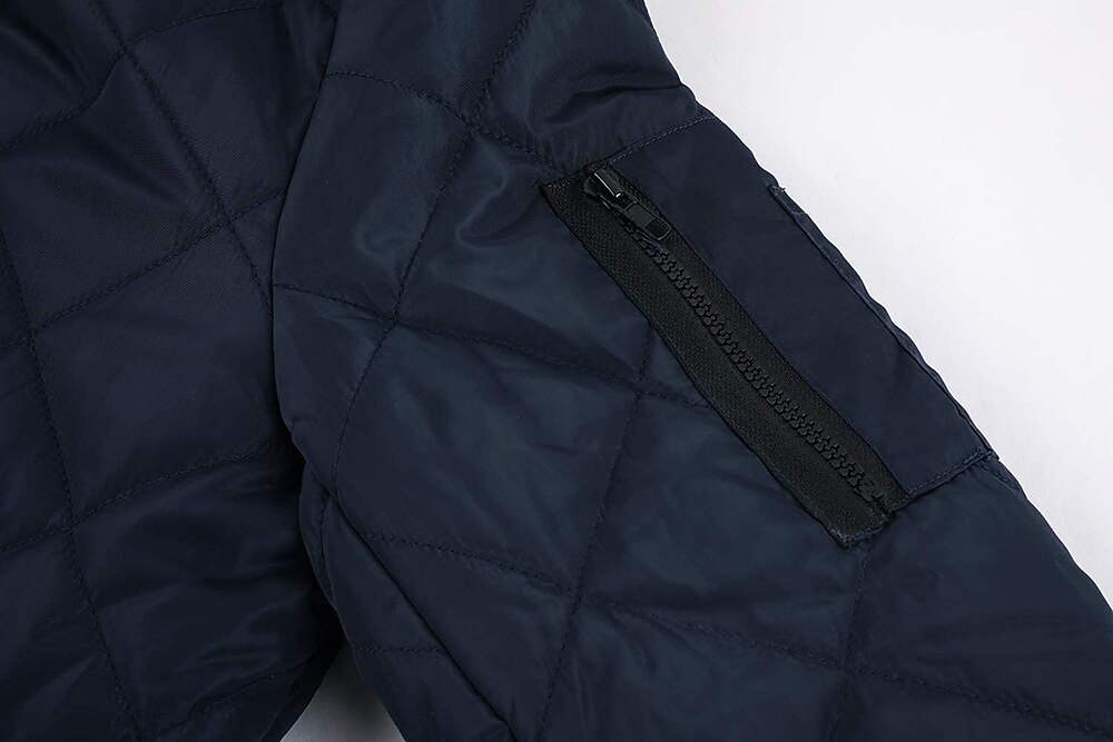 Men's Bomber Quilted Jacket Diamond Padded Jacket Winter Outdoor Chunky Varsity Flight Windproof Warm Trench Coat Top Quilted Seams Cotton Outwear Overcoat Full Zipper Camping Hiking Hunting Fishing