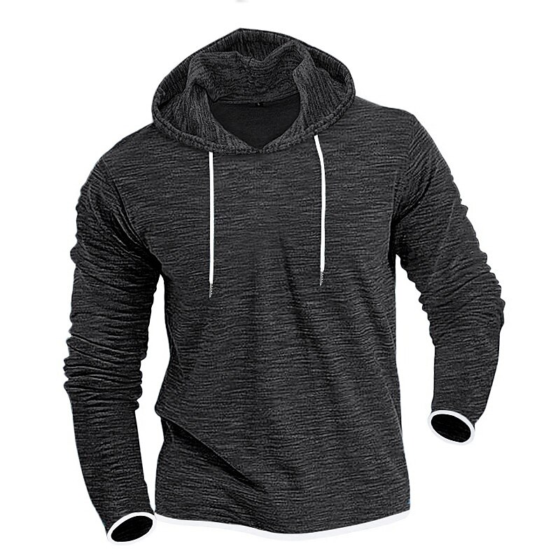 Men's T shirt Tee Tee Top Long Sleeve Shirt Plain Hooded Street Vacation Long Sleeve Clothing Apparel Fashion Designer Basic