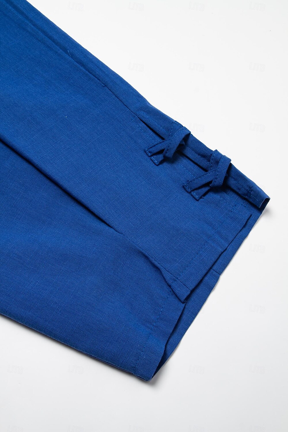 Men's Linen Pants Summer Pants Cropped Pants Beach Pants Drawstring Elastic Waist Plain Comfort Breathable Calf-Length Casual Daily Holiday Linen Cotton Blend Fashion Classic Style Black White