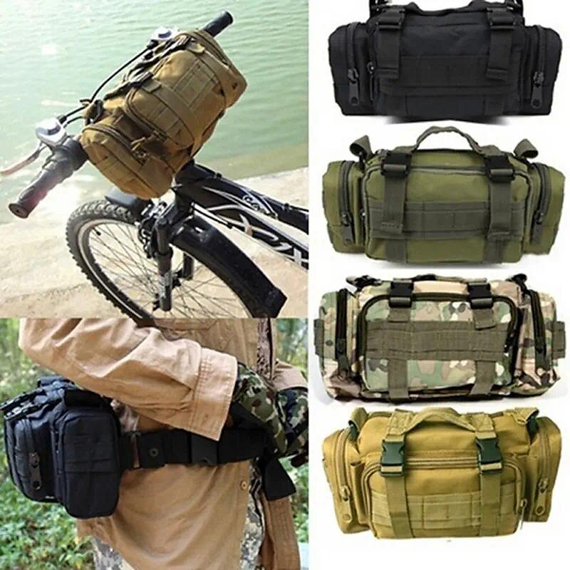 Nylon Outdoor Crossbody Bag Fishing Climbing Hiking Camping Shoulder Bags Waterproof Pouch Bag