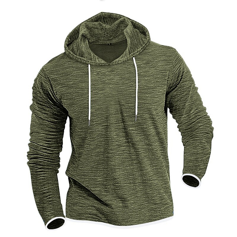 Men's T shirt Tee Tee Top Long Sleeve Shirt Plain Hooded Street Vacation Long Sleeve Clothing Apparel Fashion Designer Basic
