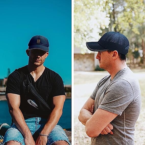 Men's Baseball Cap Unisex Trucker Hat Summer Breathable Full Mesh Hat Black Navy Blue Fitness Letter Ultraviolet Resistant Outdoor Sports