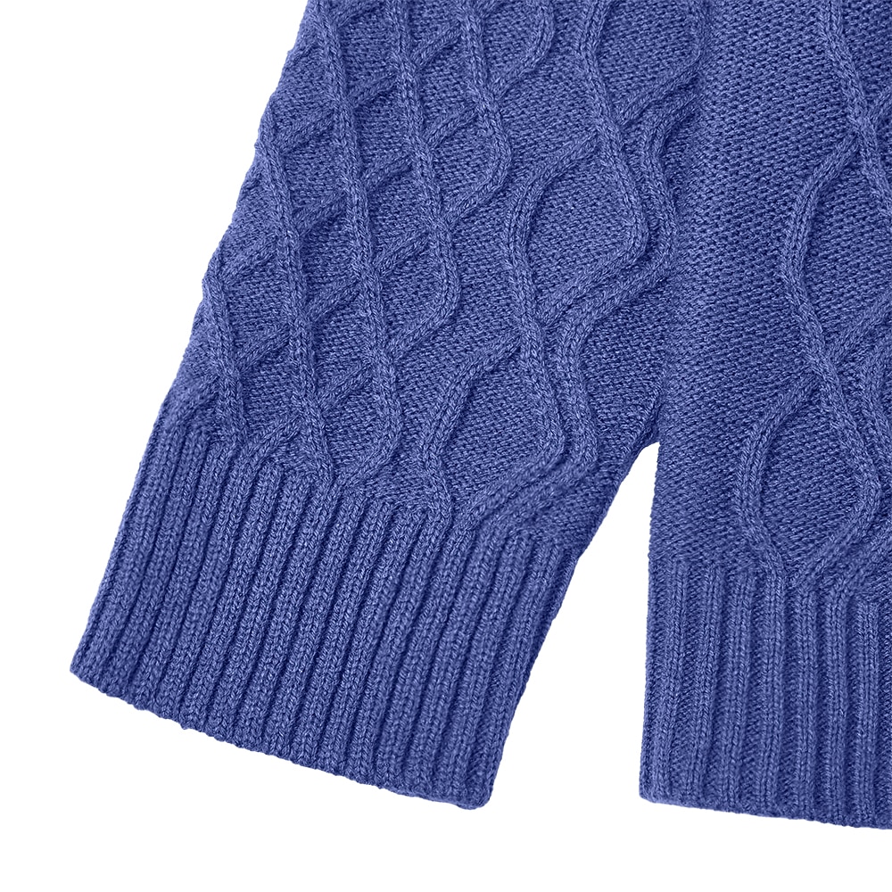 Men's Christmas Sweaters Pullover Sweater Jumper Cable Knit Regular Tops Knitted Quarter Zip Plain Stand Collar Modern Contemporary Xmas Work Clothing Apparel Winter Black White M L XL